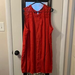 Zac & Rachel Red Sleeveless Dress